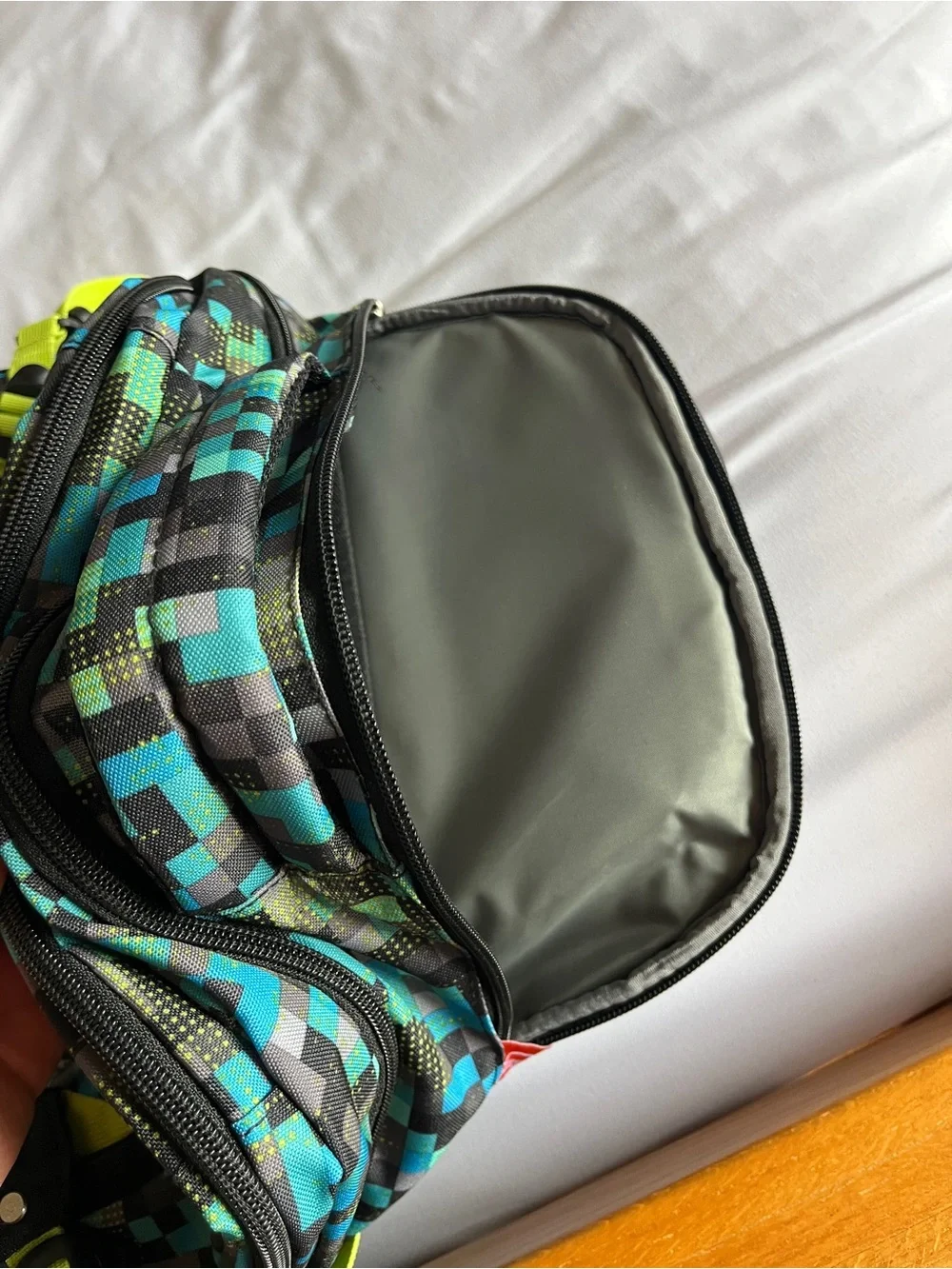 High Sierra GRIP Laptop Backpack Black Neon Green Tech Spot Geometric Digi Camo